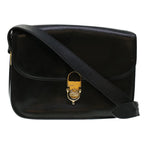 CELINE Horse Carriage Shoulder Bag Leather Black  rd5032