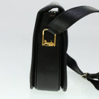 CELINE Horse Carriage Shoulder Bag Leather Black  rd5032
