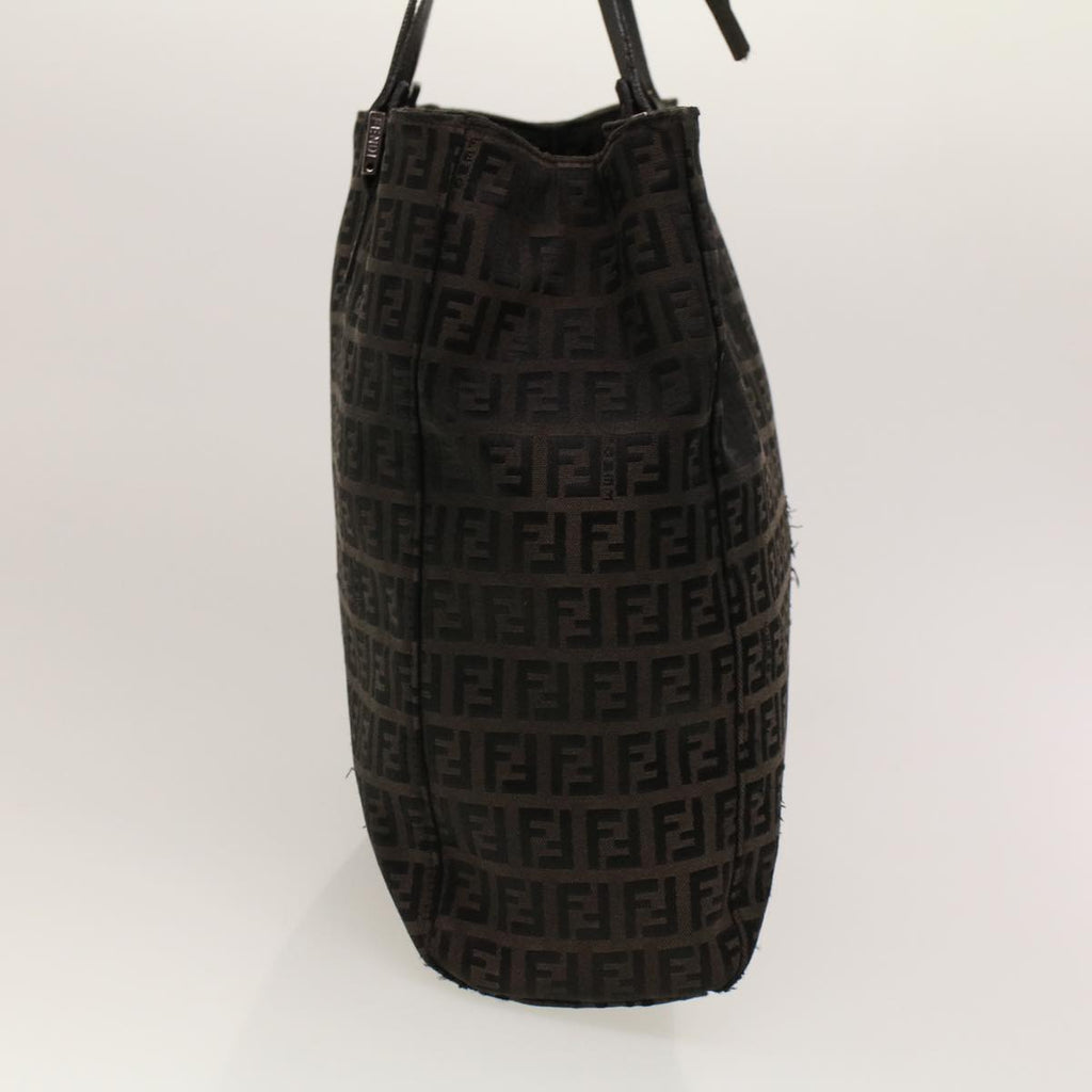 FENDI Zucchino Canvas Tote Bag Black 32028BH019028  rd5035