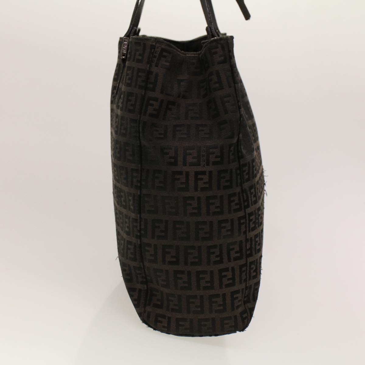 FENDI Zucchino Canvas Tote Bag Black 32028BH019028  rd5035
