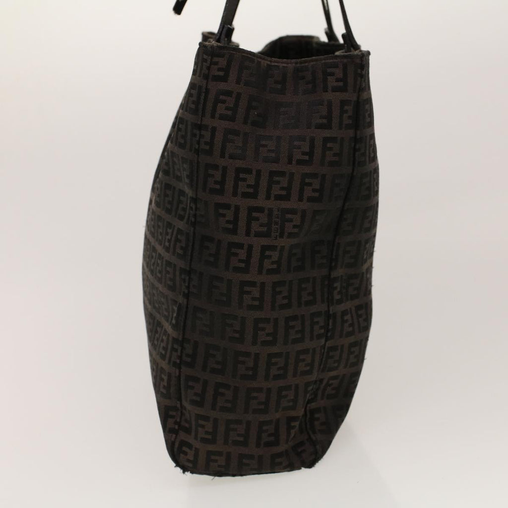FENDI Zucchino Canvas Tote Bag Black 32028BH019028  rd5035