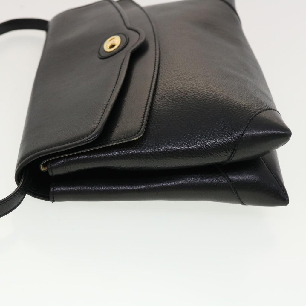 CELINE Shoulder Bag Leather Black  rd5145