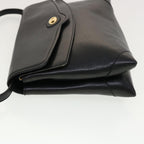 CELINE Shoulder Bag Leather Black  rd5145