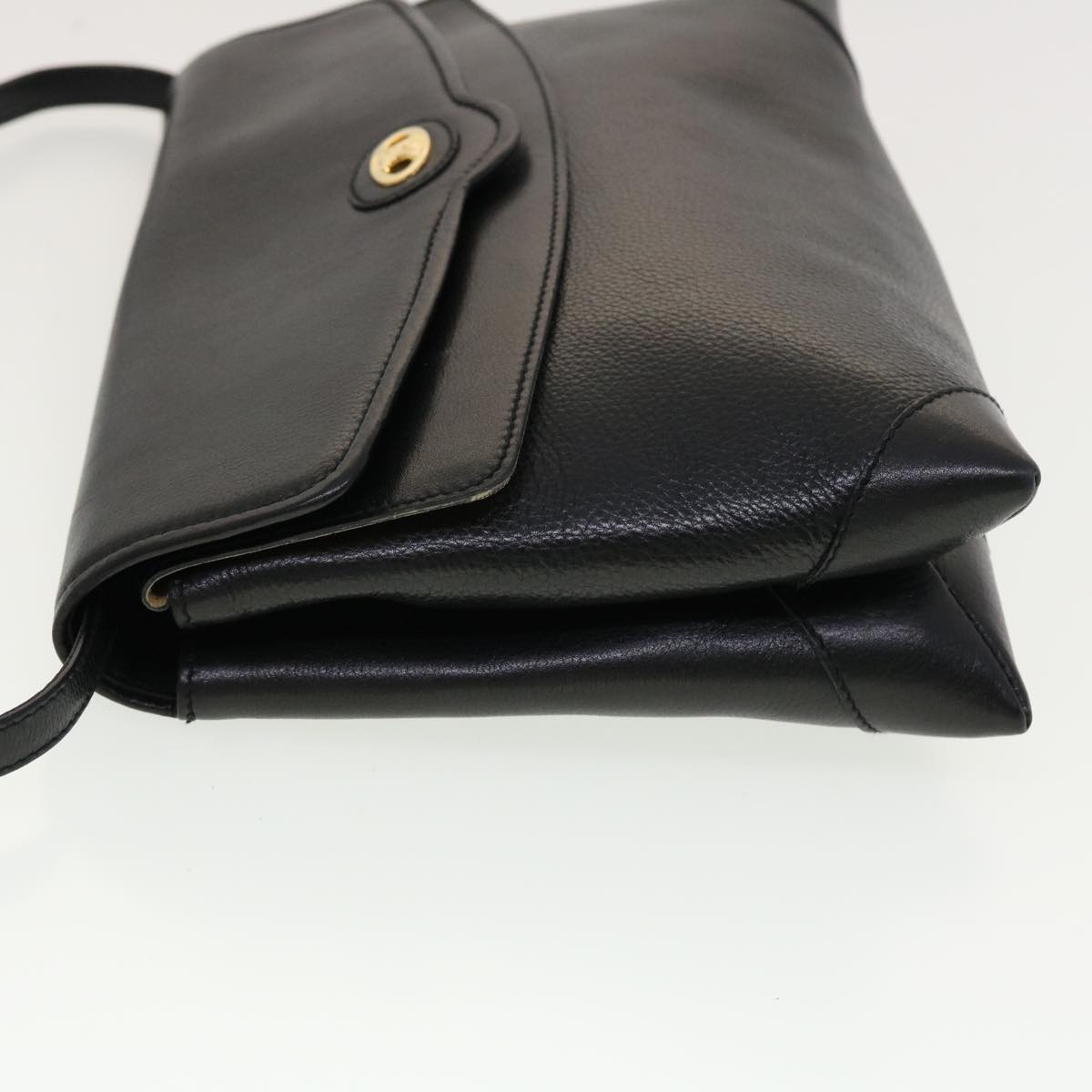 CELINE Shoulder Bag Leather Black  rd5145