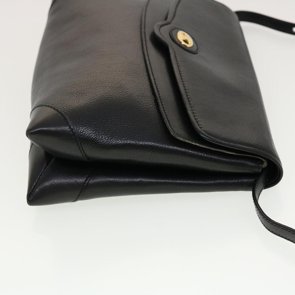 CELINE Shoulder Bag Leather Black  rd5145