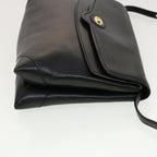 CELINE Shoulder Bag Leather Black  rd5145