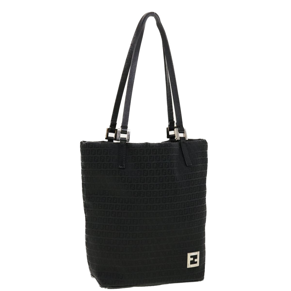 FENDI Zucchino Canvas Tote Bag Black 2415-8BH051-029  rd5147