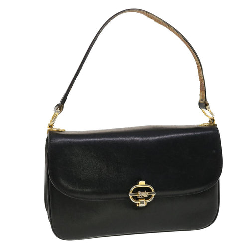 CELINE Horse Carriage Shoulder Bag Leather Black  rd5162