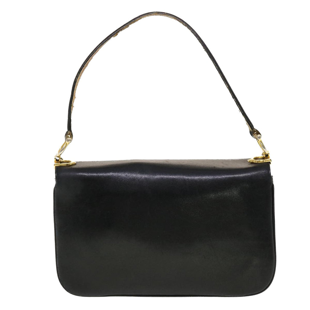CELINE Horse Carriage Shoulder Bag Leather Black  rd5162