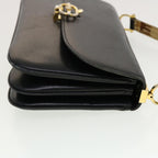 CELINE Horse Carriage Shoulder Bag Leather Black  rd5162