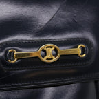 CELINE Shoulder Bag Leather Navy  rd5176
