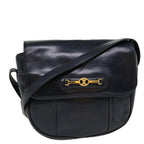 CELINE Shoulder Bag Leather Navy  rd5176