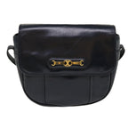 CELINE Shoulder Bag Leather Navy  rd5176