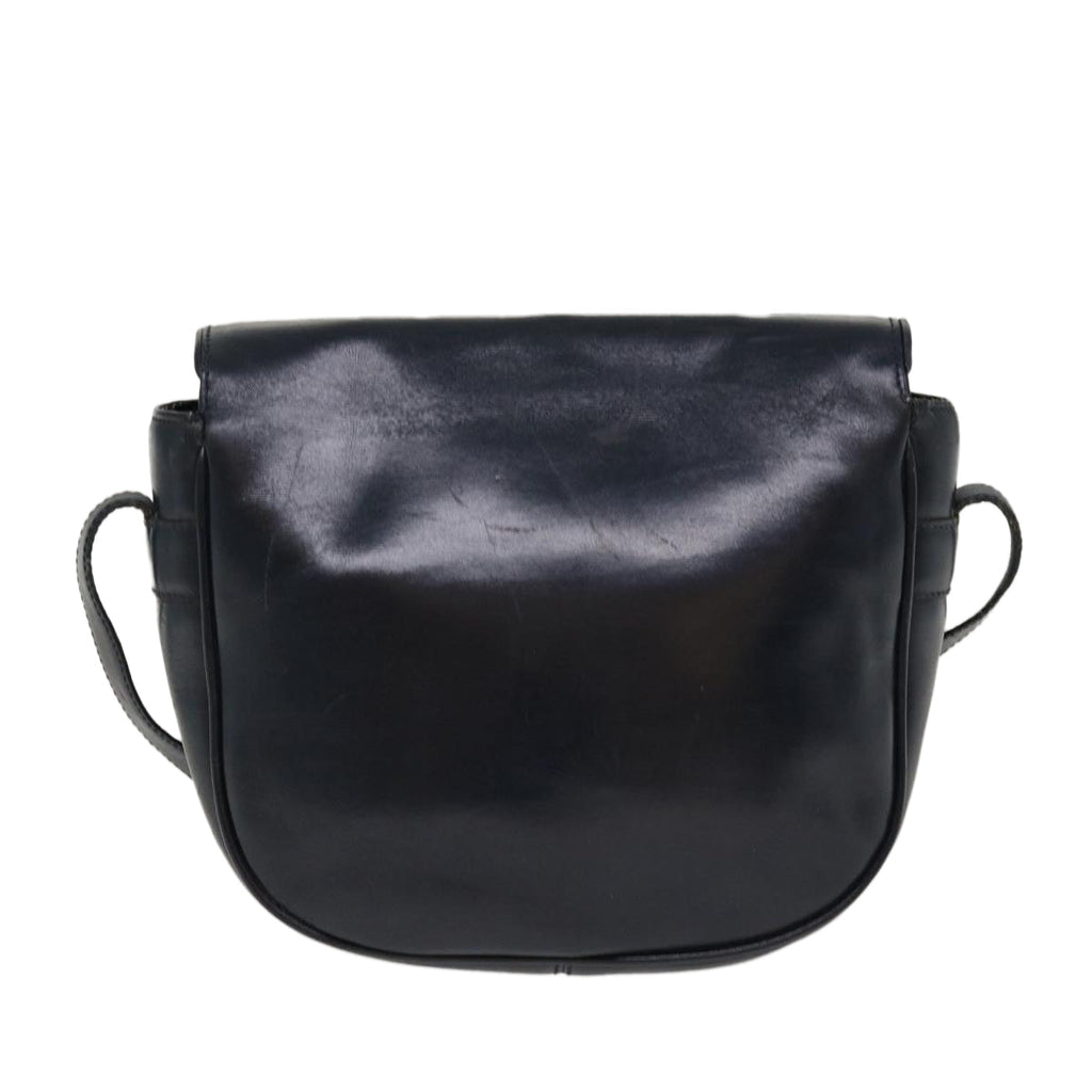 CELINE Shoulder Bag Leather Navy  rd5176