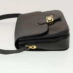 CELINE Horse Carriage Shoulder Bag Leather Black  rd5252