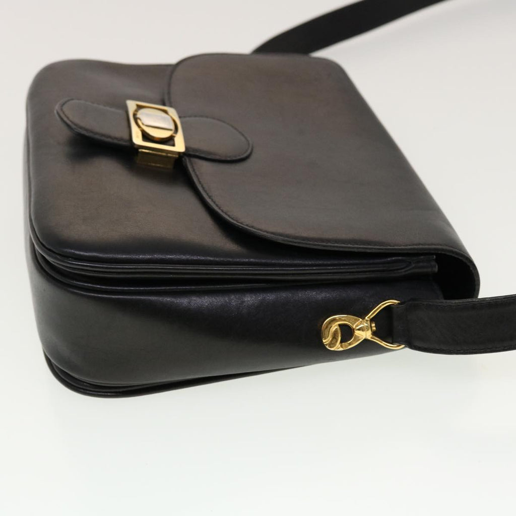 CELINE Horse Carriage Shoulder Bag Leather Black  rd5252