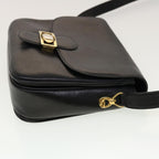 CELINE Horse Carriage Shoulder Bag Leather Black  rd5252
