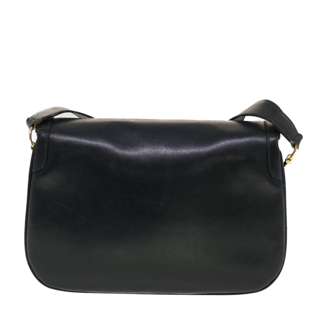 CELINE Horse Carriage Shoulder Bag Leather Navy  rd5253