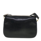 CELINE Horse Carriage Shoulder Bag Leather Navy  rd5253