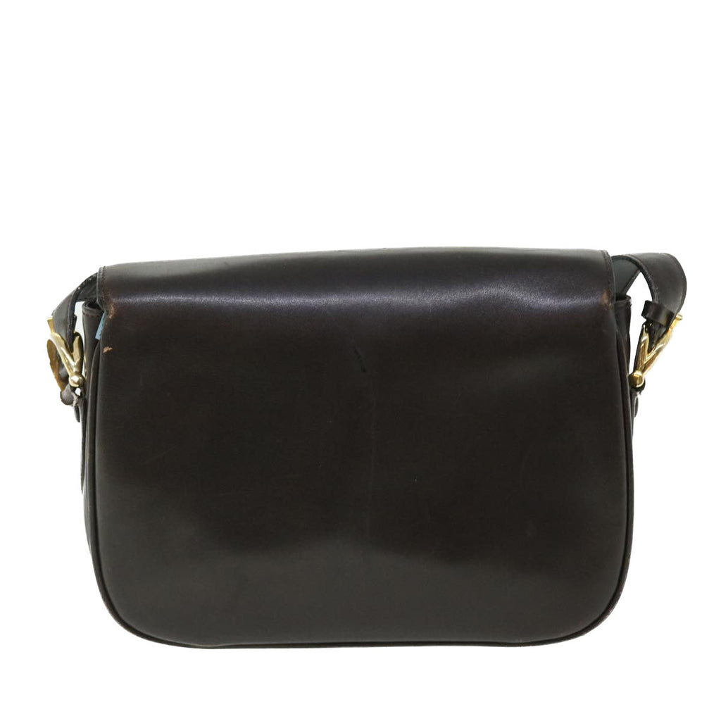 CELINE Horse Carriage Shoulder Bag Leather Brown  rd5687