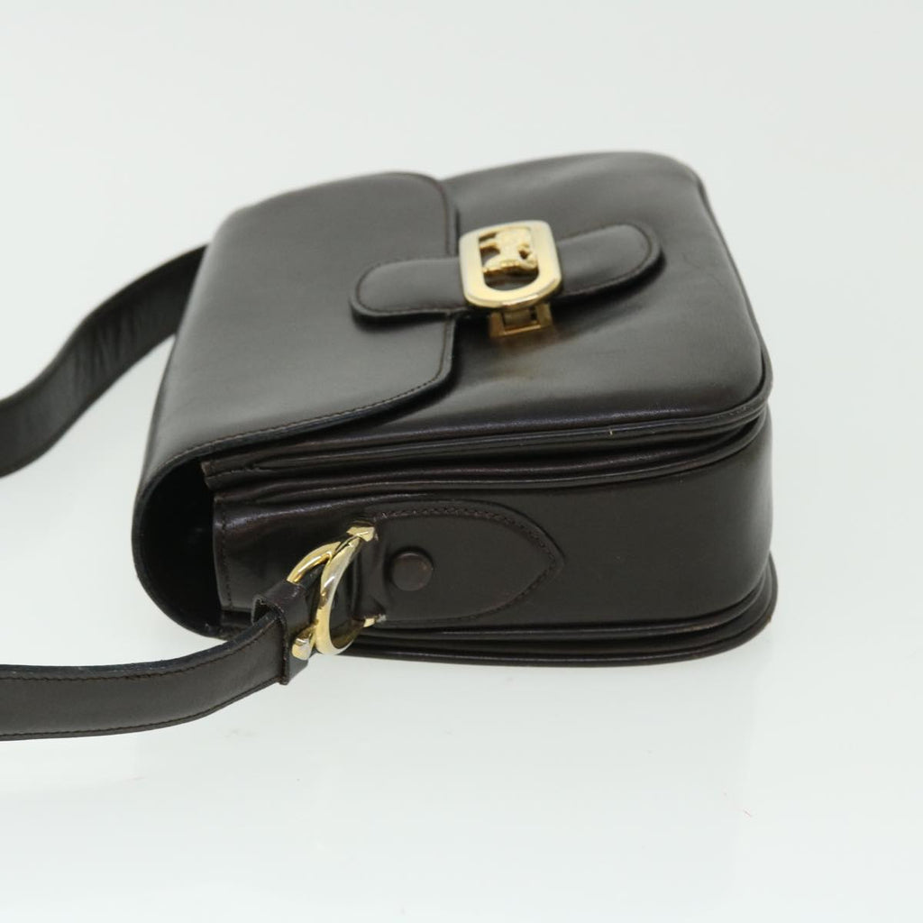 CELINE Horse Carriage Shoulder Bag Leather Brown  rd5687