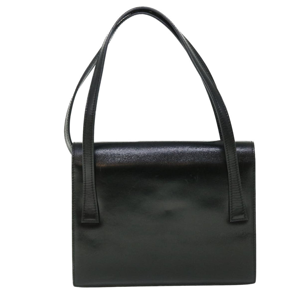 CELINE Circle Shoulder Bag Leather Black  rd5696