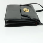 CELINE Circle Shoulder Bag Leather Black  rd5696