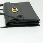 CELINE Circle Shoulder Bag Leather Black  rd5696