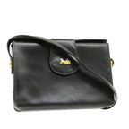 CELINE Horse Carriage Shoulder Bag Black Leather  rd764