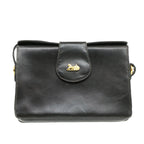 CELINE Horse Carriage Shoulder Bag Black Leather  rd764