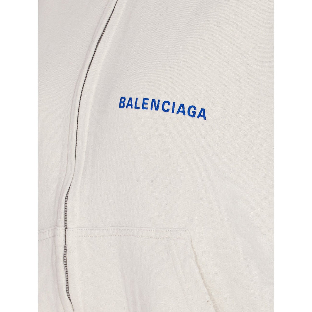 Balenciaga Women Regular Fit Zip Hoodie Balenciaga Back