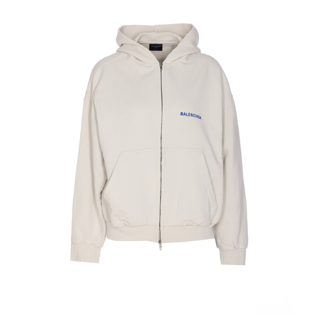 Balenciaga Women Regular Fit Zip Hoodie Balenciaga Back
