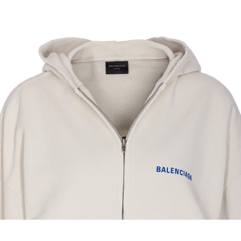 Balenciaga Women Regular Fit Zip Hoodie Balenciaga Back