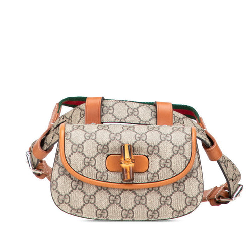Gucci Bamboo 1947 GG Supreme PVC Leather 2way Belt Bag