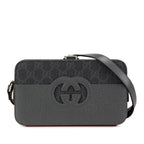 Gucci Cutout Interlocking G PVC Leather Shoulder Bag