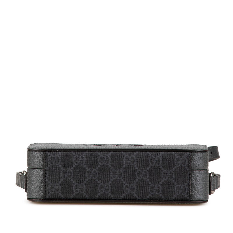 Gucci Cutout Interlocking G PVC Leather Shoulder Bag