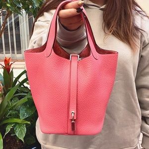 HERMES picotin18 leather bag