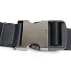 Fendi Embossed Leather Shoulder Bag Black