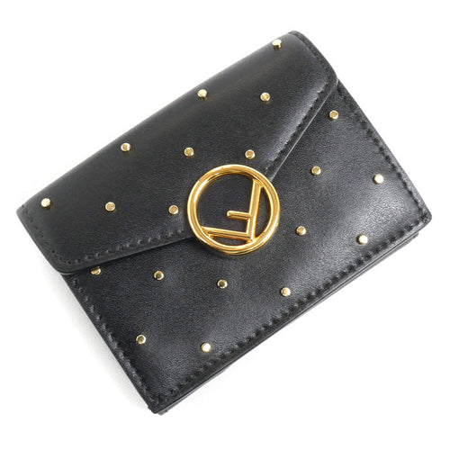 Fendi Compact Tri-fold Wallet Black