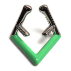 Fendi Brass Crystal First Ear Cuff Earrings