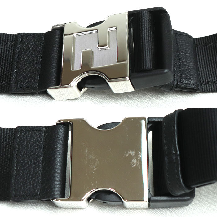 Fendi Shadow Diagonal Belt Bag Black