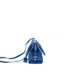 Saint Laurent Cabas Tote Bag Calfskin Blue GHW
