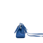 Saint Laurent Cabas Tote Bag Calfskin Blue GHW