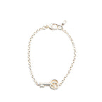 Gucci Double G Key Charm SV925 Bracelet
