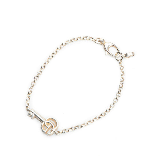 Gucci Double G Key Charm SV925 Bracelet