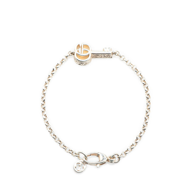 Gucci Double G Key Charm SV925 Bracelet