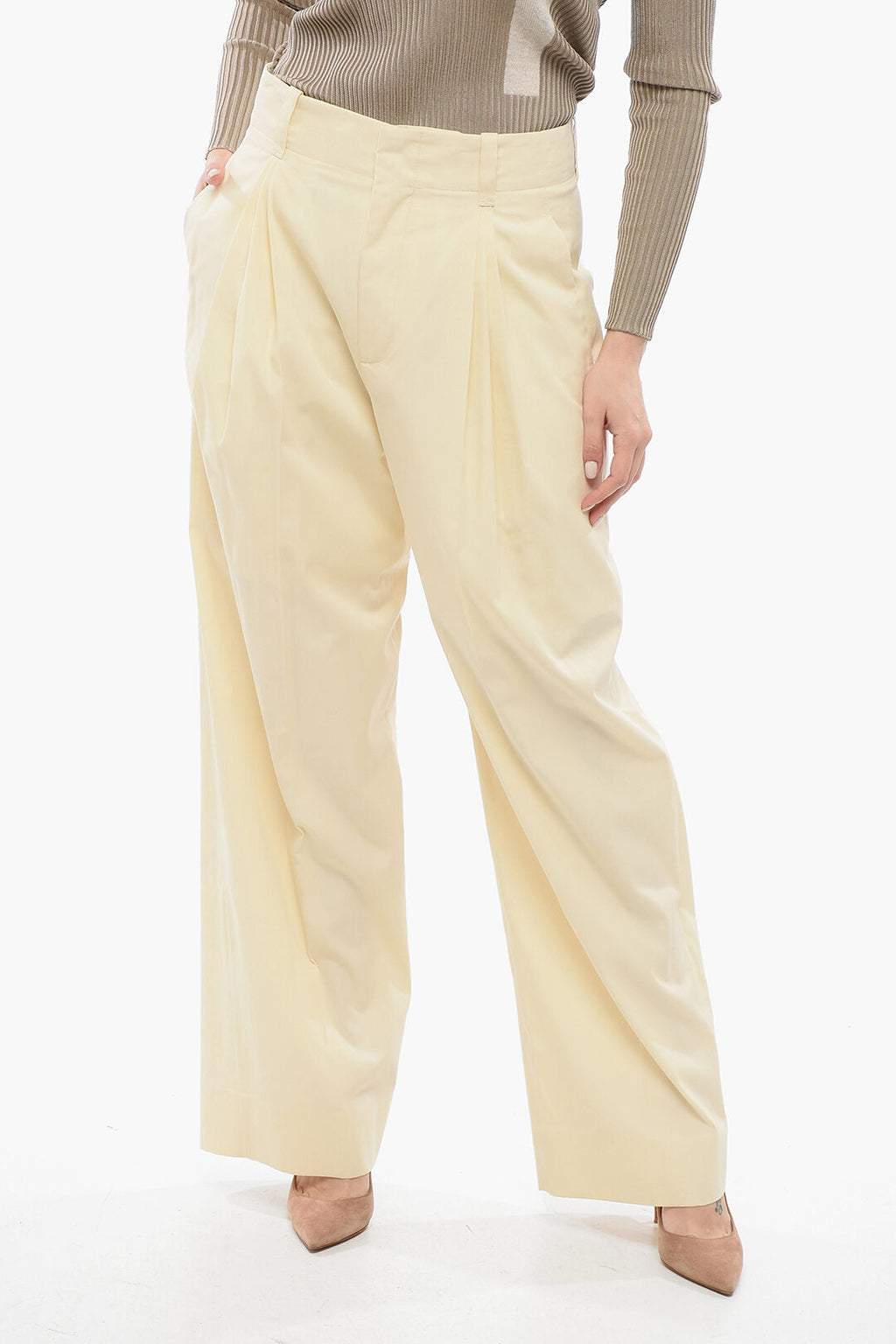 Bottega Veneta Silk Blend Palazzo Pants