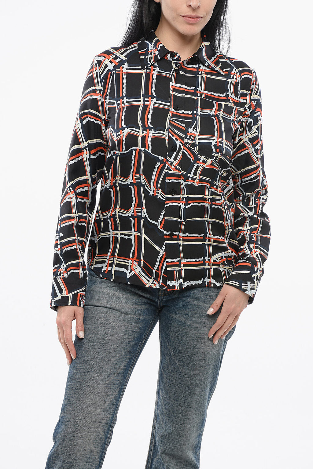 Bottega Veneta Silk Checkered Shirt