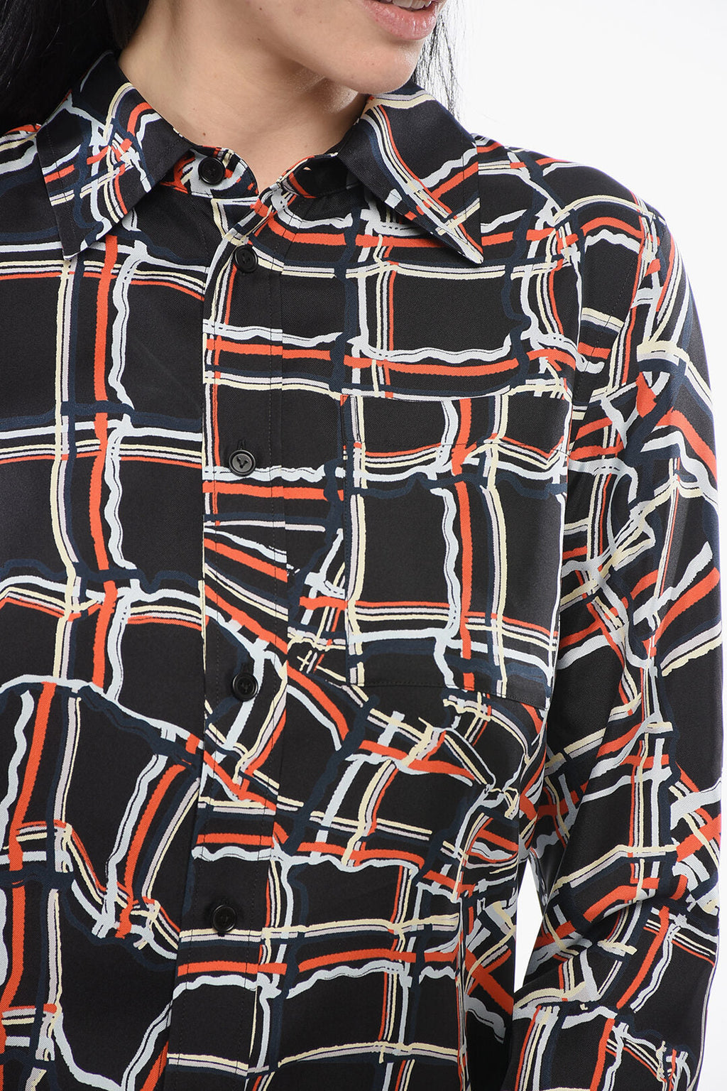 Bottega Veneta Silk Checkered Shirt