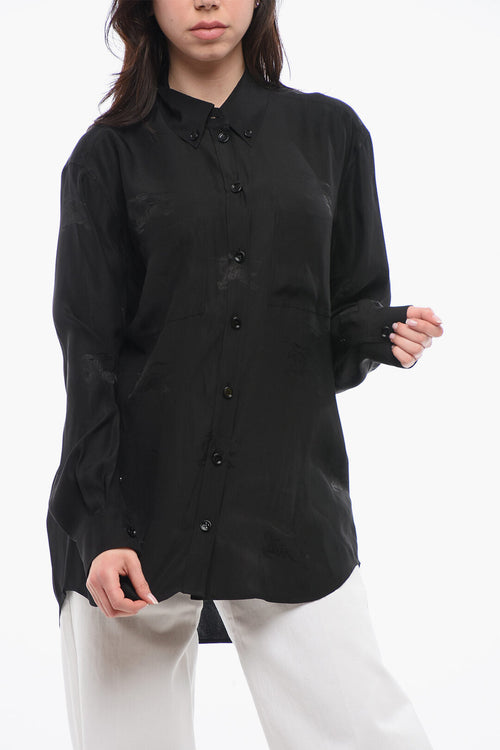 Burberry Silk IVANNA Shirt with Logo Print